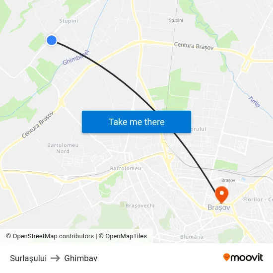 Surlaşului to Ghimbav map
