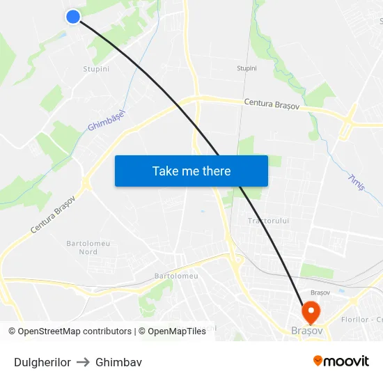 Dulgherilor to Ghimbav map
