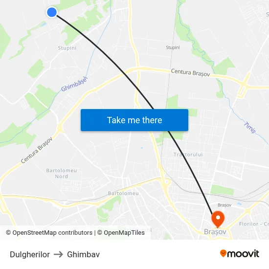 Dulgherilor to Ghimbav map