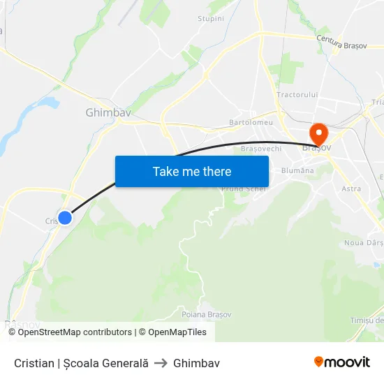 Cristian | Școala Generală to Ghimbav map