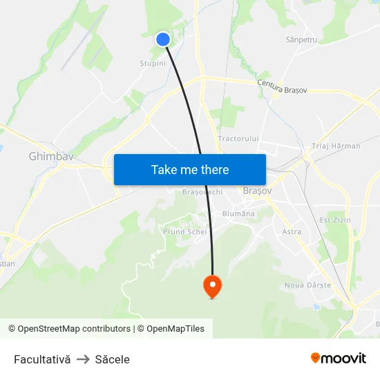 Facultativă to Săcele map
