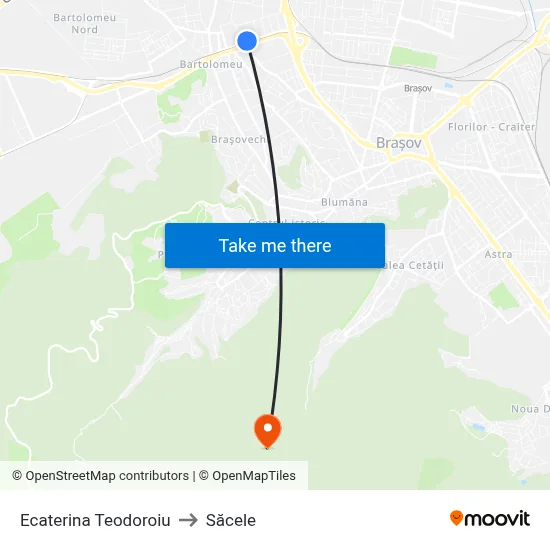 Ecaterina Teodoroiu to Săcele map