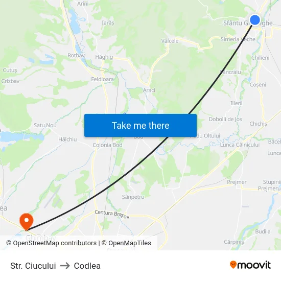 Str. Ciucului to Codlea map