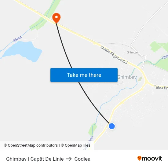 Ghimbav | Capăt De Linie to Codlea map