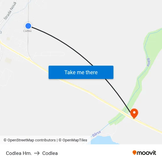 Codlea Hm. to Codlea map