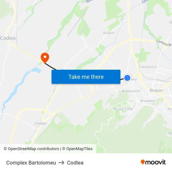 Complex Bartolomeu to Codlea map
