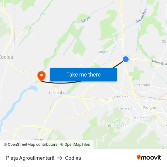 Piața Agroalimentară to Codlea map