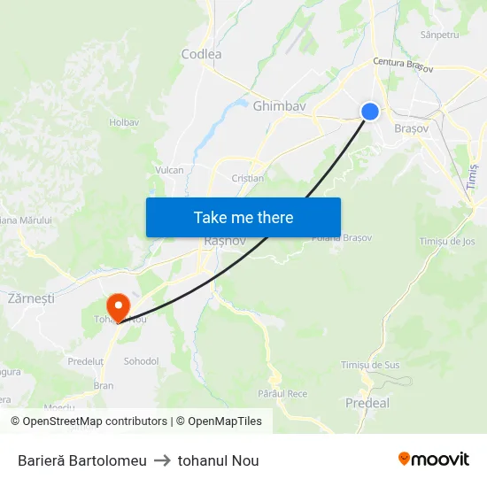 Barieră Bartolomeu to tohanul Nou map