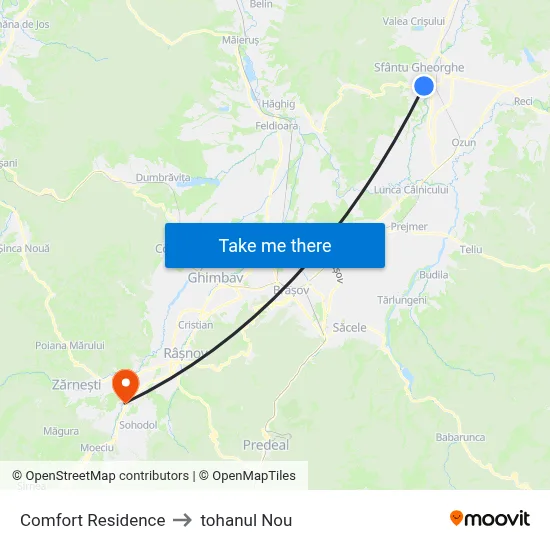 Comfort  Residence to tohanul Nou map