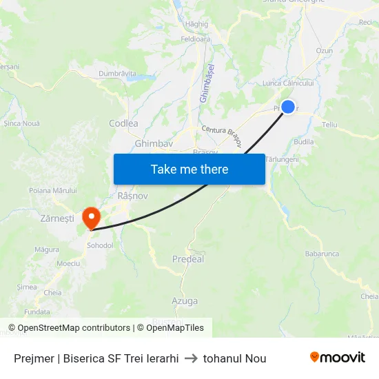 Prejmer | Biserica SF Trei Ierarhi to tohanul Nou map