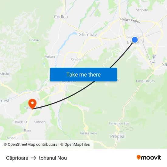 Căprioara to tohanul Nou map