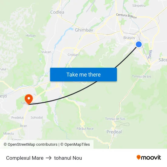 Complexul Mare to tohanul Nou map