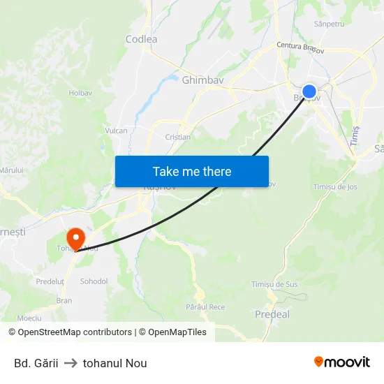 Bd. Gării to tohanul Nou map