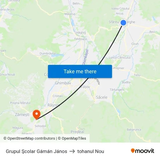 Grupul Şcolar Gámán János to tohanul Nou map