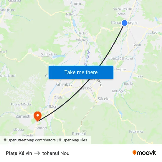 Piața Kálvin to tohanul Nou map