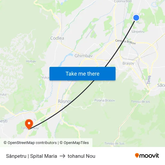 Sânpetru | Spital Maria to tohanul Nou map