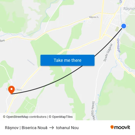 Râșnov | Biserica Nouă to tohanul Nou map