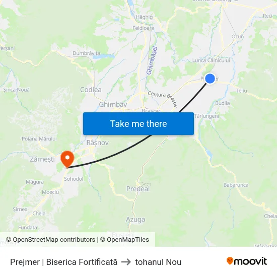 Prejmer | Biserica Fortificată to tohanul Nou map