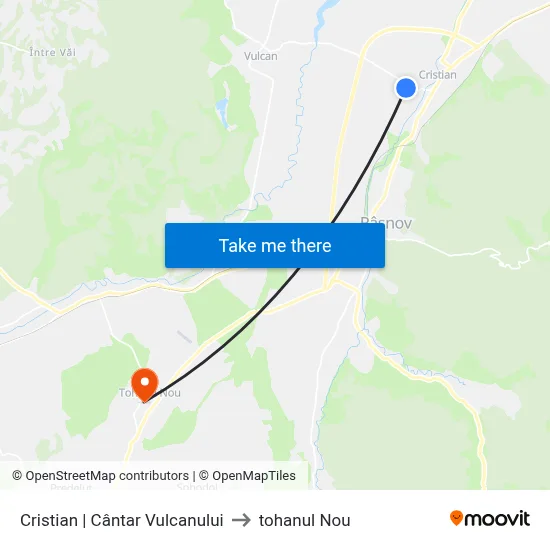 Cristian | Cântar Vulcanului to tohanul Nou map