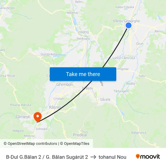 B-Dul G.Bălan 2 / G. Bălan Sugárút 2 to tohanul Nou map