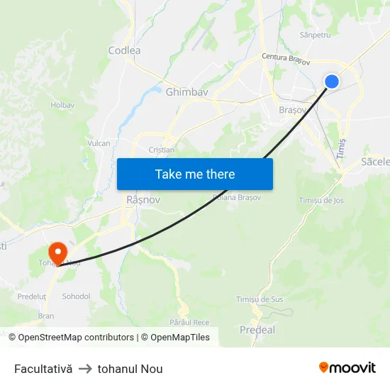 Facultativă to tohanul Nou map