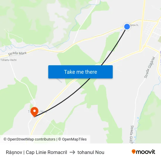 Râșnov | Cap Linie Romacril to tohanul Nou map