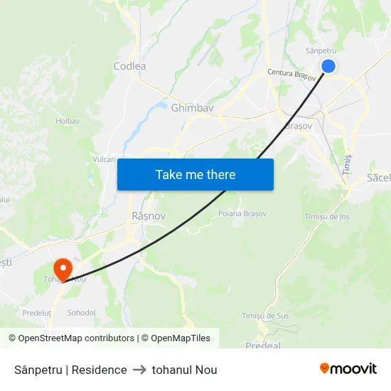 Sânpetru | Residence to tohanul Nou map