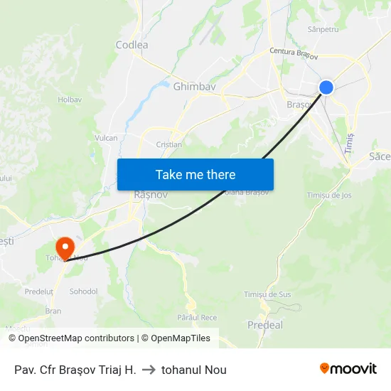 Pav. Cfr Braşov Triaj H. to tohanul Nou map