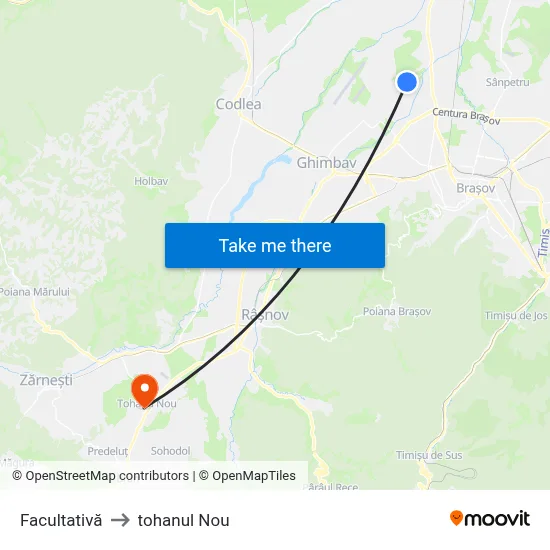 Facultativă to tohanul Nou map