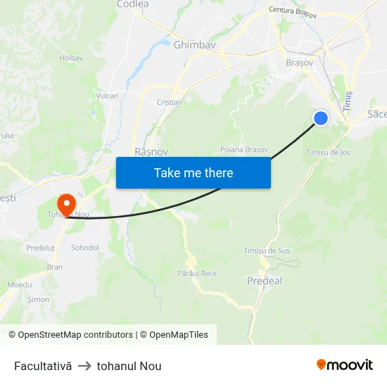 Facultativă to tohanul Nou map