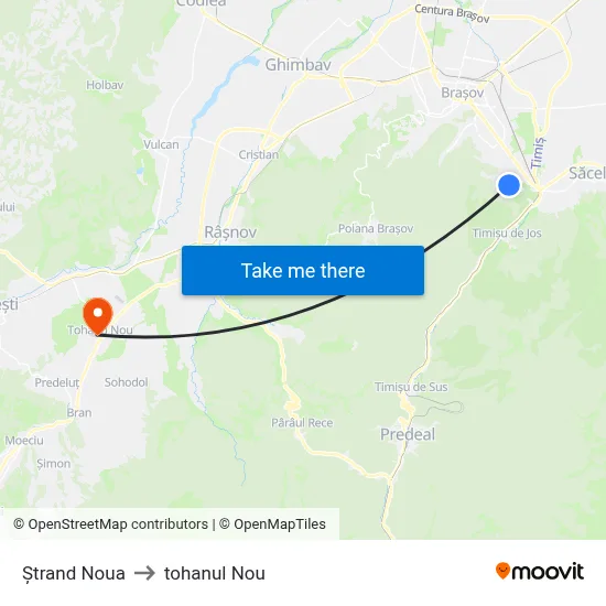 Ștrand Noua to tohanul Nou map