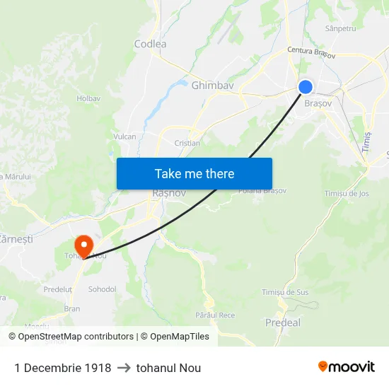 1 Decembrie 1918 to tohanul Nou map