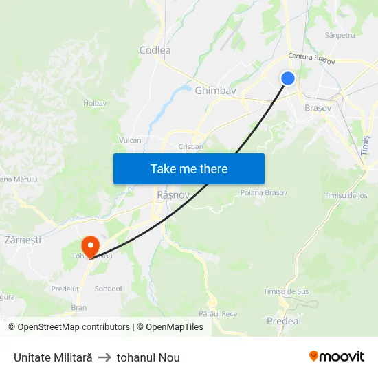 Unitate Militară to tohanul Nou map