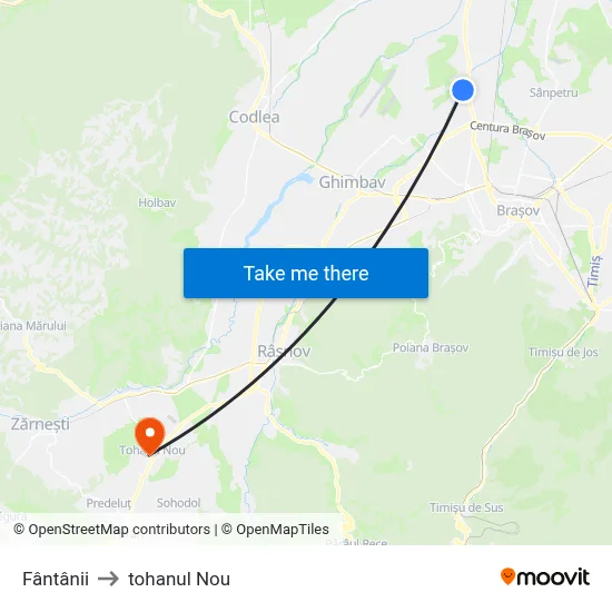 Fântânii to tohanul Nou map