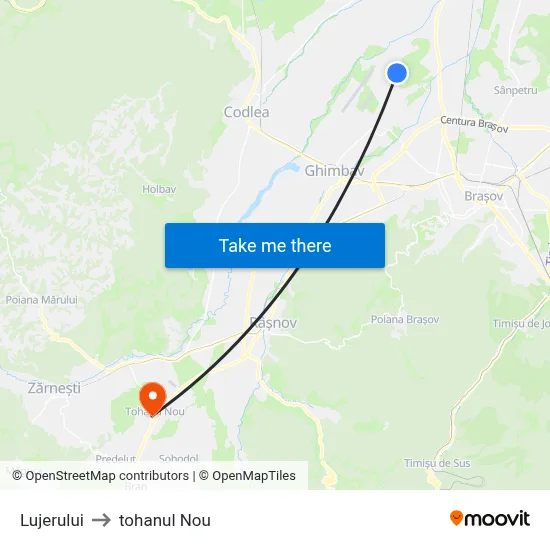 Lujerului to tohanul Nou map