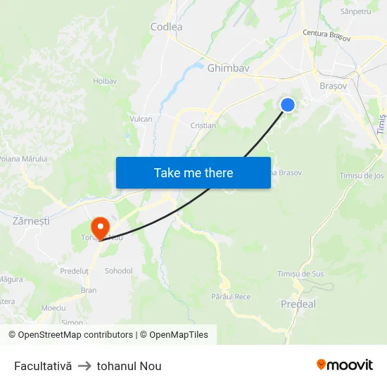Facultativă to tohanul Nou map
