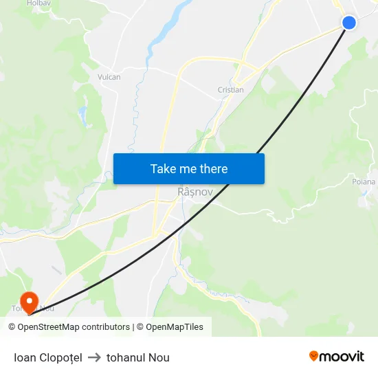 Ioan Clopoțel to tohanul Nou map