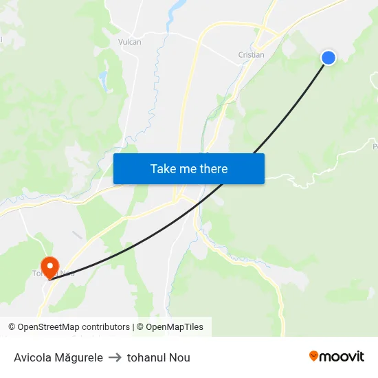 Avicola Măgurele to tohanul Nou map