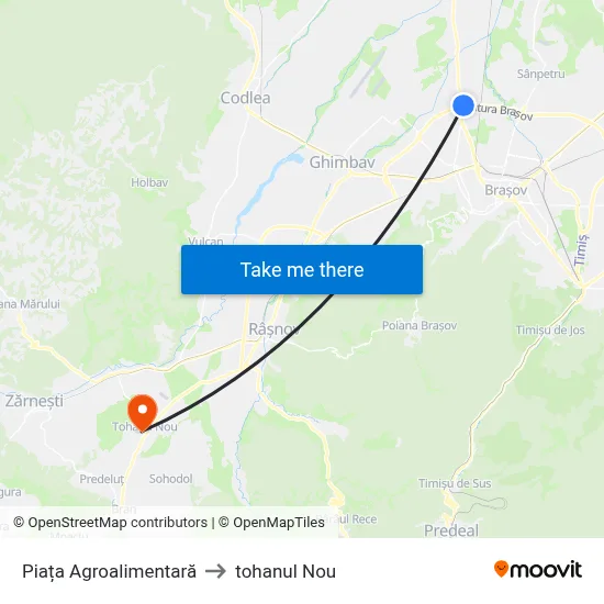 Piața Agroalimentară to tohanul Nou map