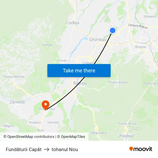 Fundăturii Capăt to tohanul Nou map