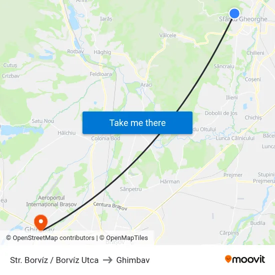 Str. Borvíz / Borvíz Utca to Ghimbav map