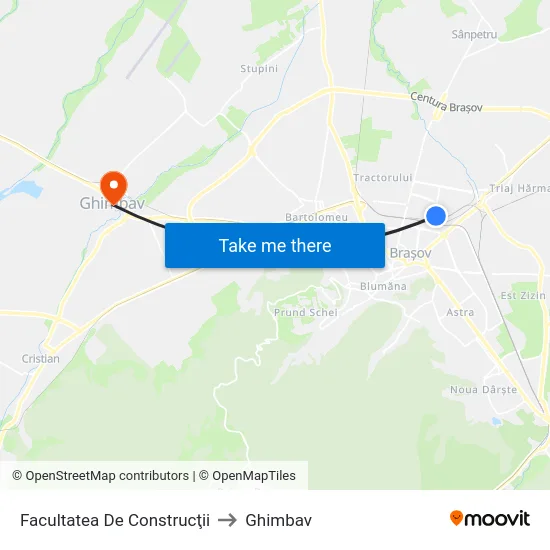 Facultatea De Construcţii to Ghimbav map