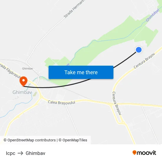 Icpc to Ghimbav map