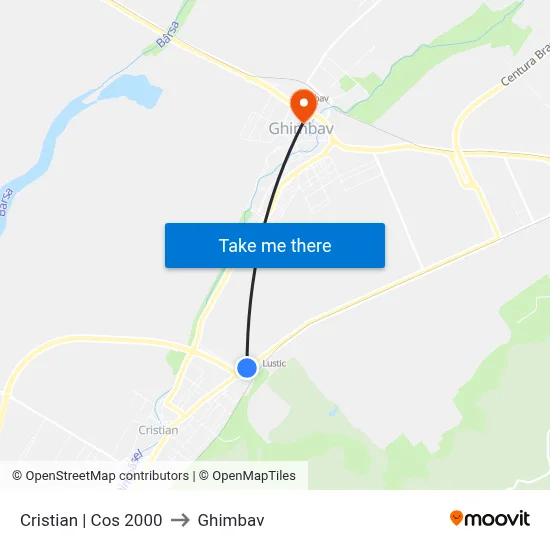 Cristian | Cos 2000 to Ghimbav map