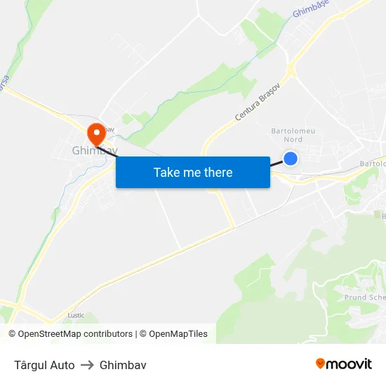 Târgul Auto to Ghimbav map