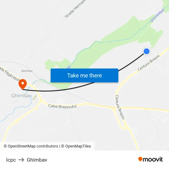 Icpc to Ghimbav map
