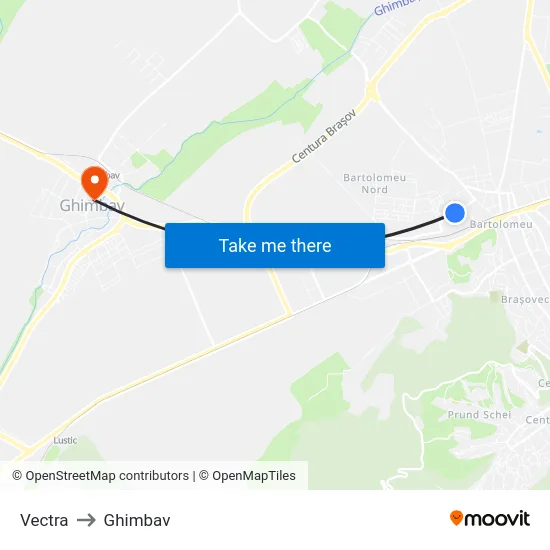 Vectra to Ghimbav map