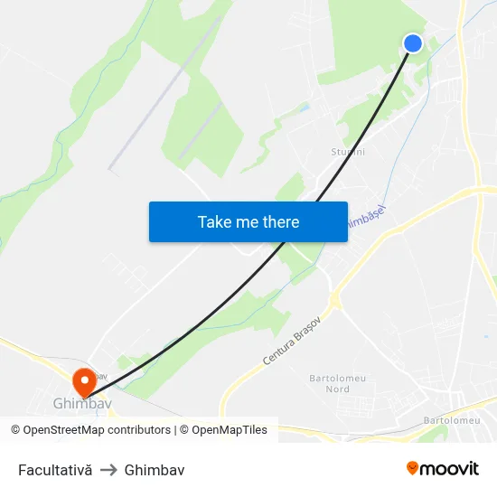 Facultativă to Ghimbav map