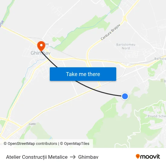 Atelier Construcții Metalice to Ghimbav map