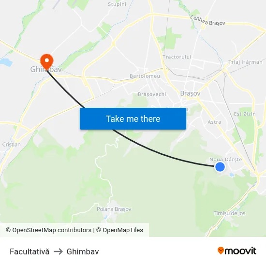 Facultativă to Ghimbav map